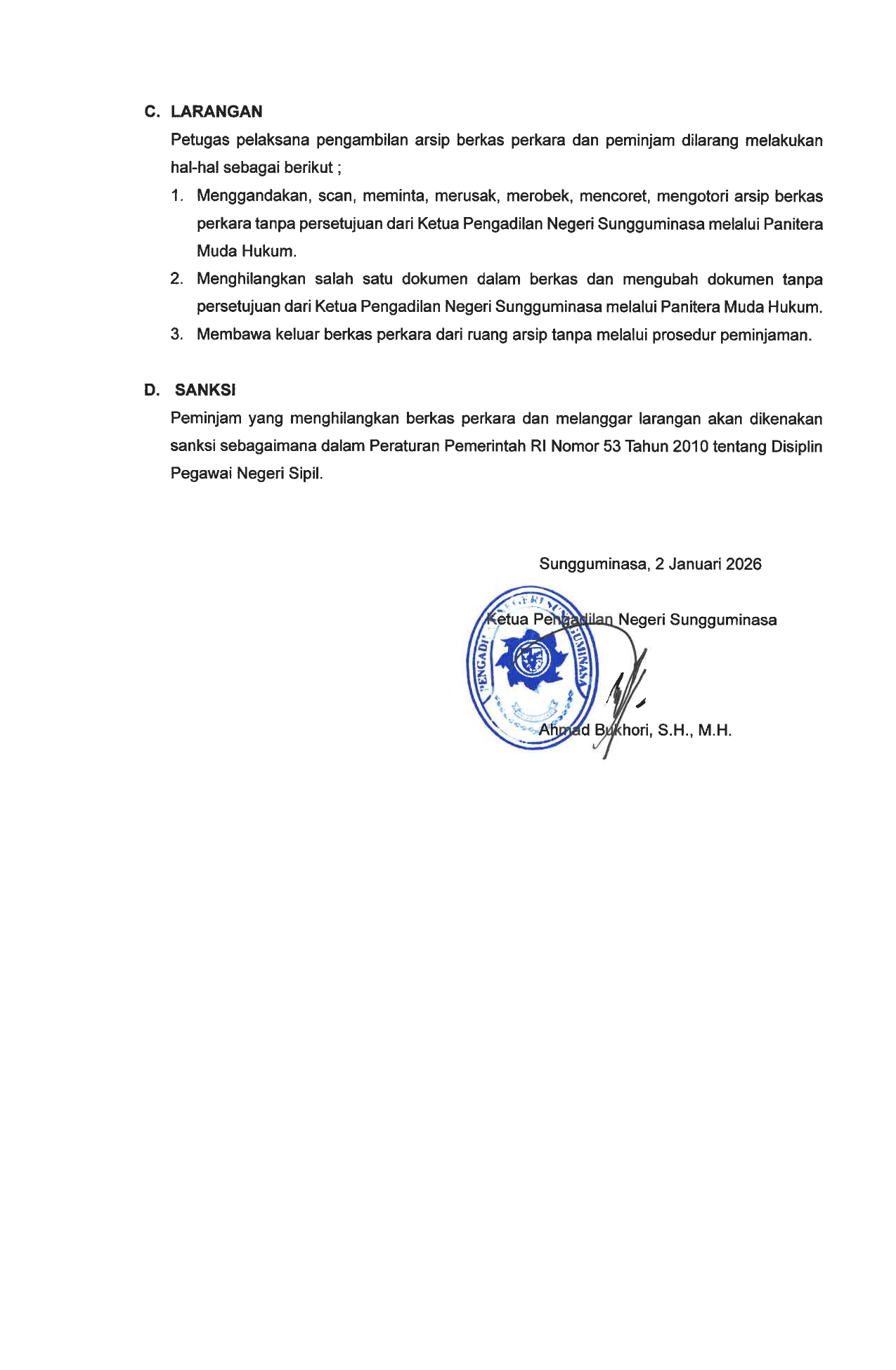 peminjaman berkas